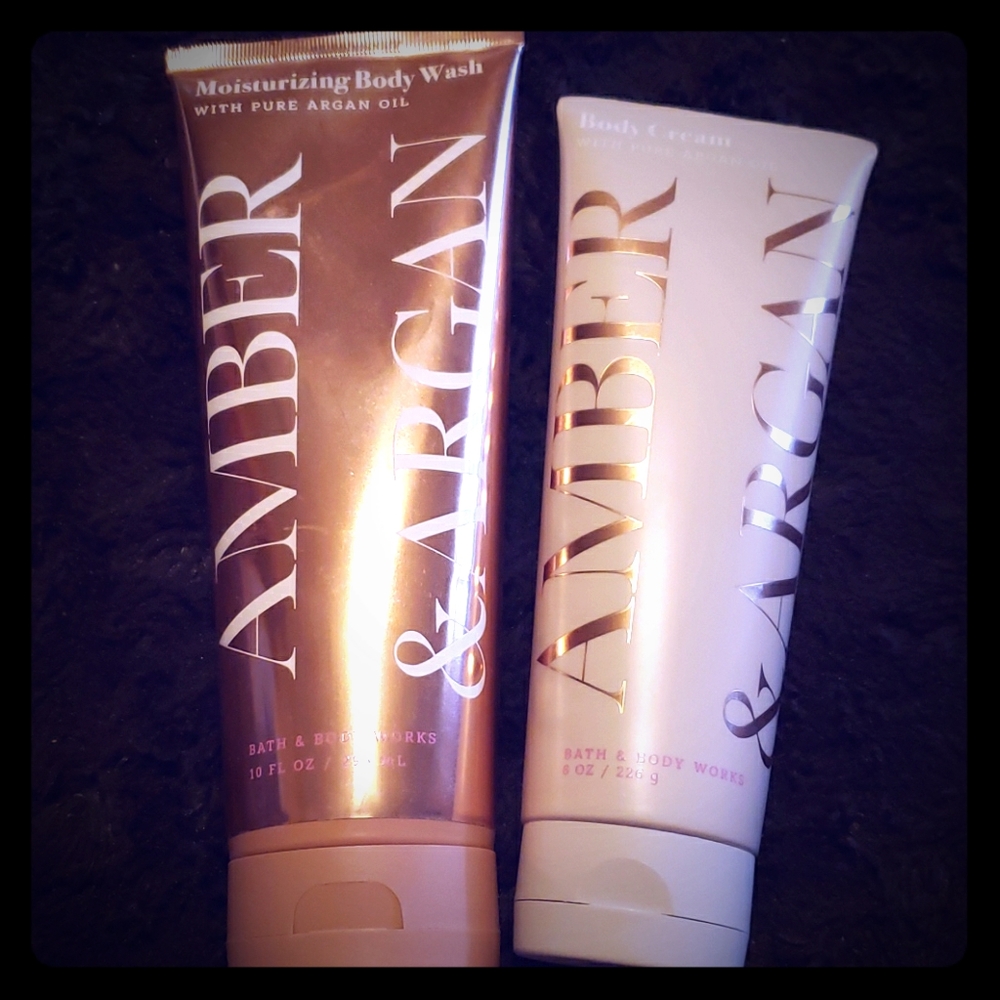 Amber & Argan Body wash & Body Cream